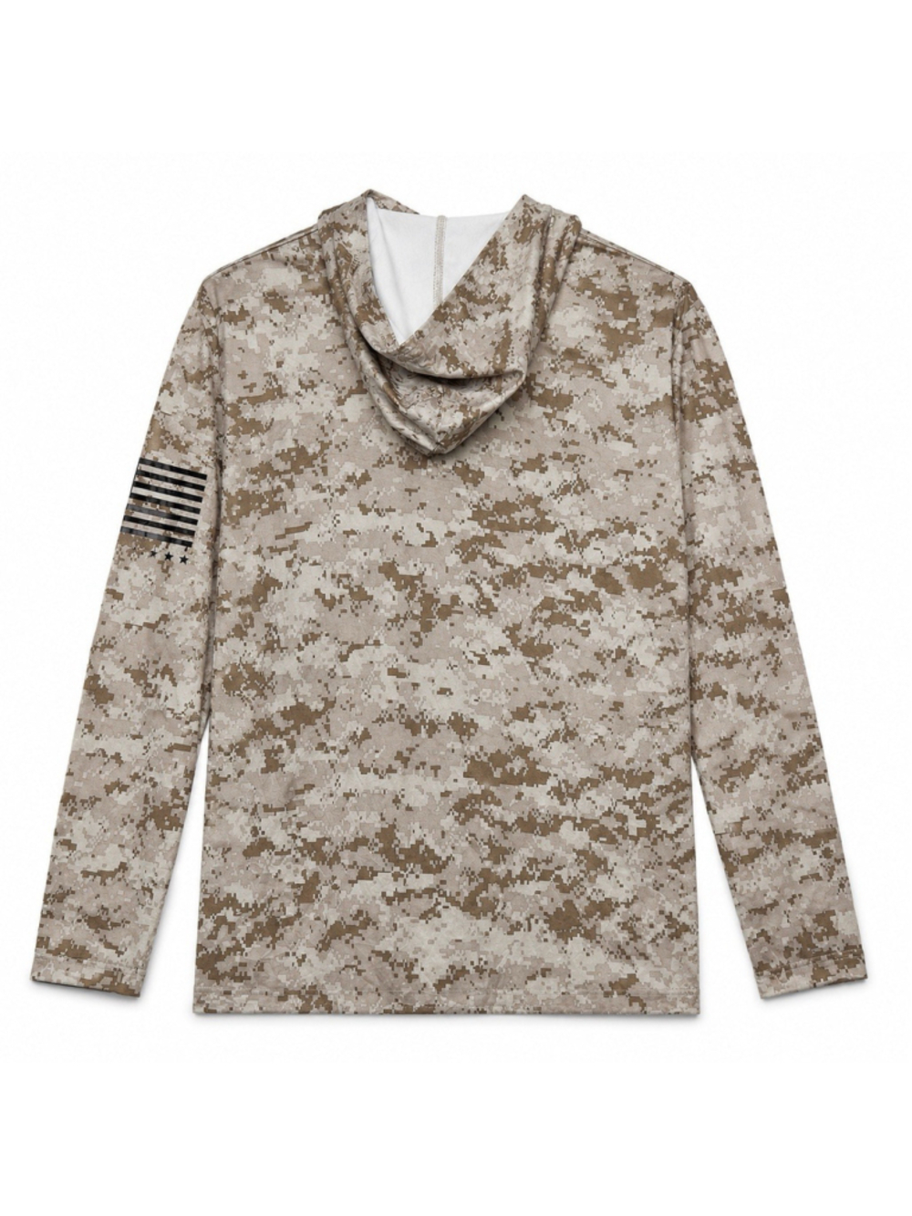 US Army Hoodie Hooah Men’s Large Desert Digital Camo Hooded Shirt Lightweight - Picture 2 of 5